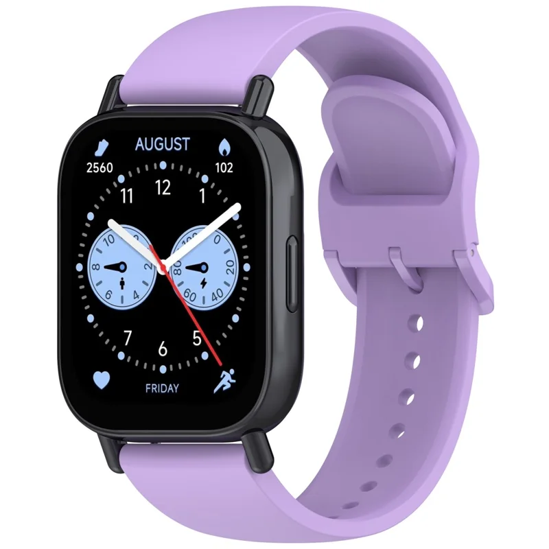 For Xiaomi Redmi Watch 5 Lite Band Waterproof Sweatproof Soft Silicone Sport Strap - Purple