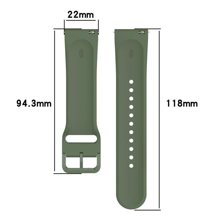 For Xiaomi Redmi Watch 5 Lite Band Waterproof Sweatproof Soft Silicone Sport Strap - Baby Blue