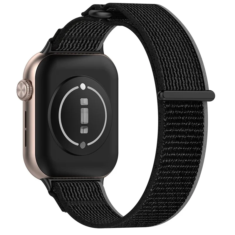 For Honor Watch 5 Band Adjustable Braided Nylon Sport Loop Watch Strap - Black+Grey