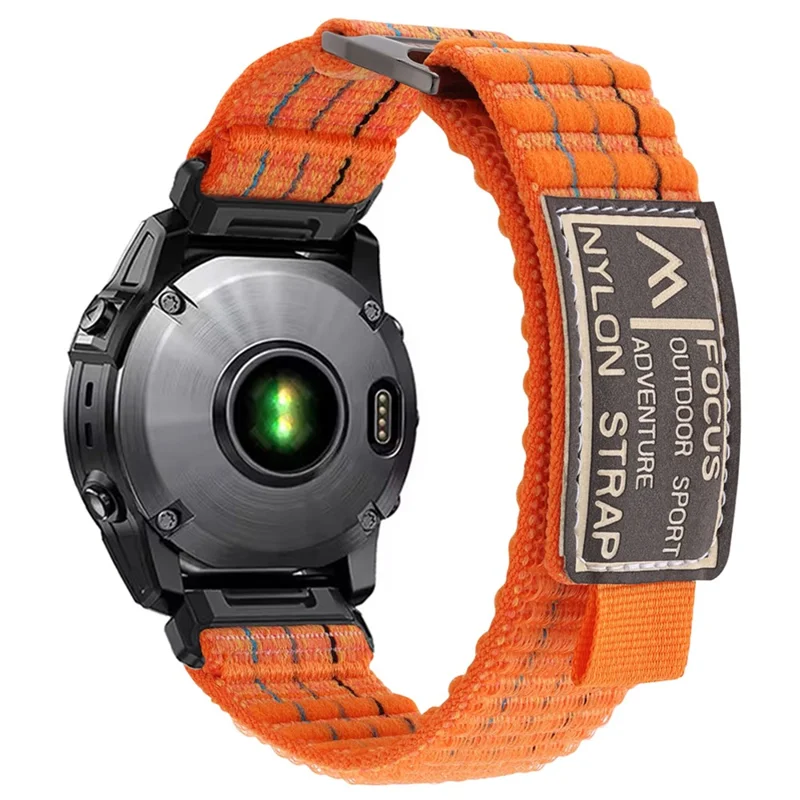 26mm Watch Band for for Garmin Fenix 8 51mm / Enduro 3 / Instinct 2X Magic Tape Nylon Strap - Red