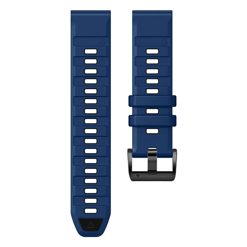 22mm Watch Strap for Garmin Fenix 8 47mm  /  Fenix E 47mm  /  Quatix 7 Pro Universal Silicone Band - Sapphire+Black