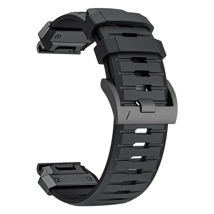 Pulseira de fluoruber de 26mm para Garmin Fenix 8 51mm / Enduro 3 / Instinct 2X Pulseira universal - Preta