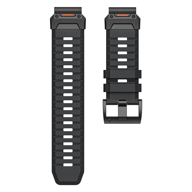 Pulseira de fluoruber de 26mm para Garmin Fenix 8 51mm / Enduro 3 / Instinct 2X Pulseira universal - Preta