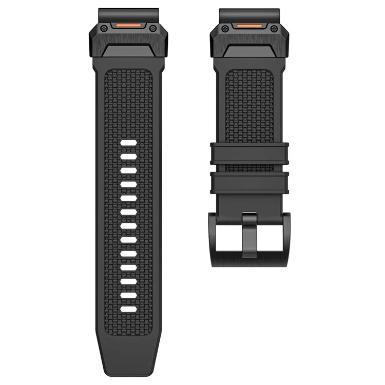 22mm Rubber Strap for Garmin Fenix 8 47mm  /  Fenix E 47mm  /  Quatix 7 Pro Universal Watch Band - Black