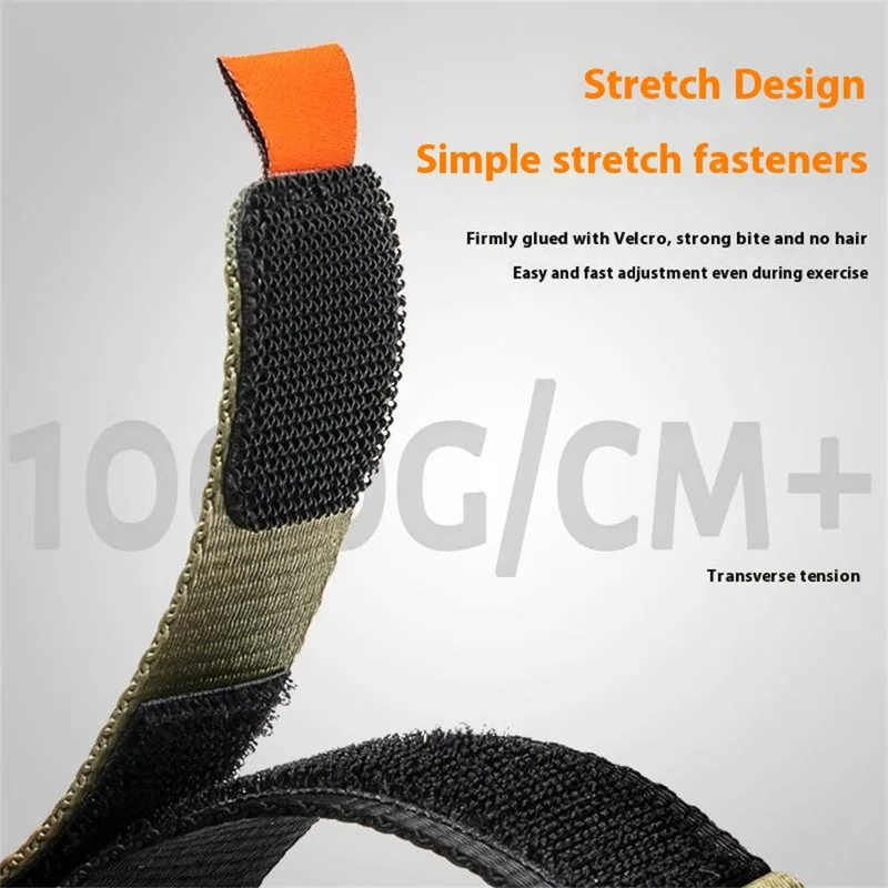 Bracelet à dégagement rapide en nylon avec bande auto-agrippante de 26 mm pour Garmin Fenix 8 51 mm / Fenix 7X / 6X - Vert armée