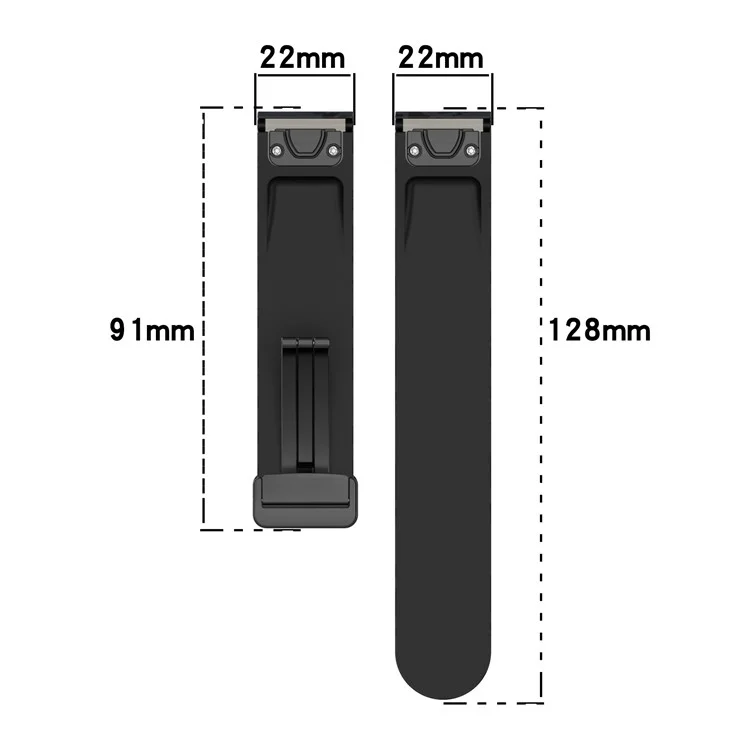 22mm Watch Strap For Garmin Fenix 8 47mm  /  Fenix 7  /  6 Camouflage Silicone Watchband with Magnetic Black Buckle - Mosaic
