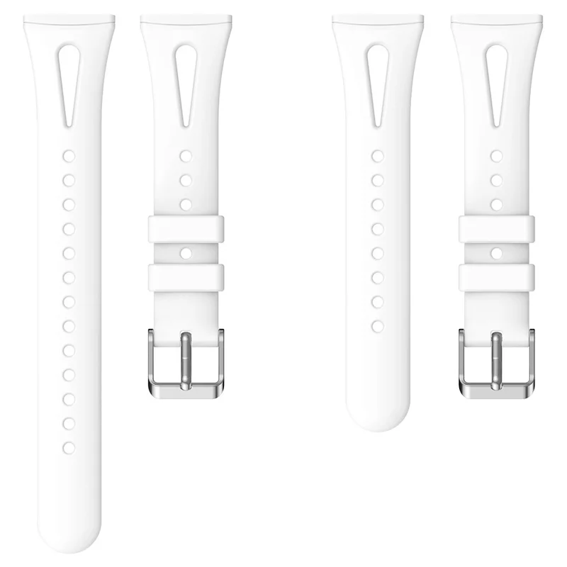 Size L Watch Band for Fitbit Versa 4 / Versa 3 / Sense 2 Sweatproof Soft Silicone Sport Watch Strap - White
