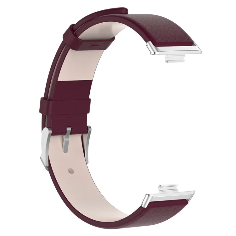 Cinturino in pelle regolabile per Huawei Watch Fit 3 - Rosso vino