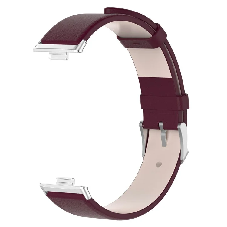 Cinturino in pelle regolabile per Huawei Watch Fit 3 - Rosso vino