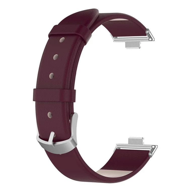Cinturino in pelle regolabile per Huawei Watch Fit 3 - Rosso vino