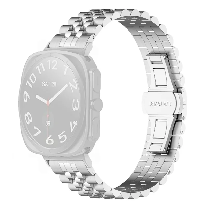 For Samsung Galaxy Watch Ultra 47mm Watch Band Stainless Steel Strap with Band Removal Tool - Silver