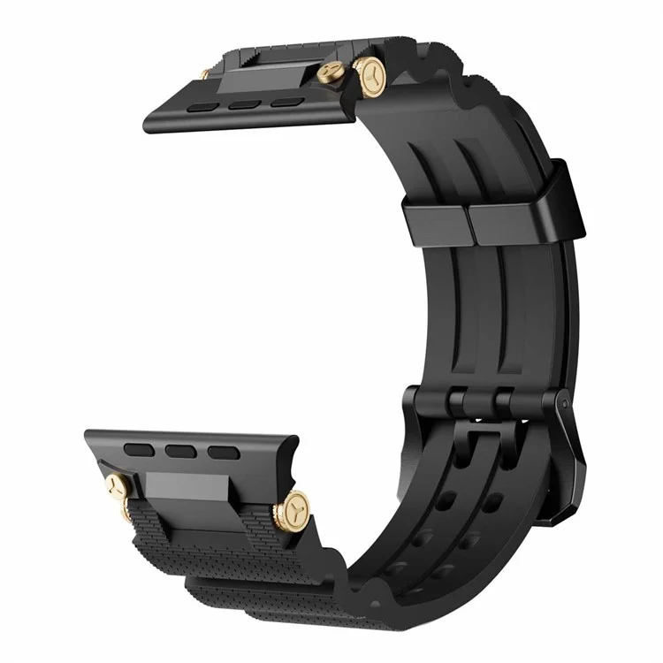 Bulk Purchasing Silicone Band for Apple Watch Series 10 Ultra 9 8 7 SE 6 5 4 3 2 1 46mm 49mm 45mm 44mm 42mm Strap - Black+Black