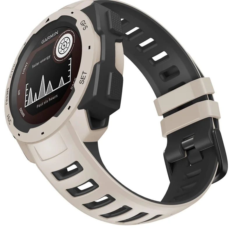 Silikonarmband für Garmin Instinct / Esports / Solar / Tide / Tactical Dual Color Smartwatch, Ersatzarmband - Weiß / Schwarz