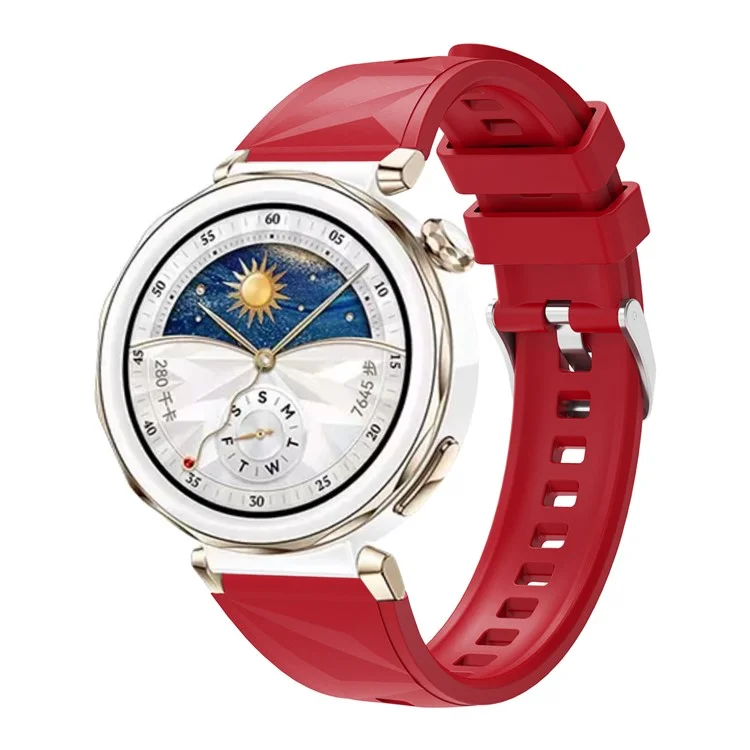 Pour Huawei Watch GT 5 Pro 42mm / GT 5 41mm Bracelet en silicone 18mm Remplacement de bracelet de montre - Rouge