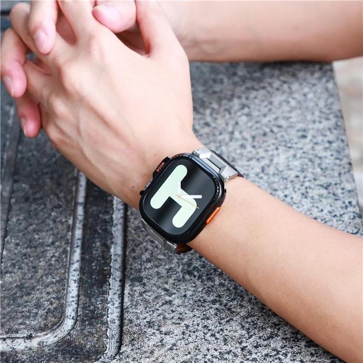 Metal Case for Apple Watch Ultra 2 49mm Protective Watch Case Cover - Black