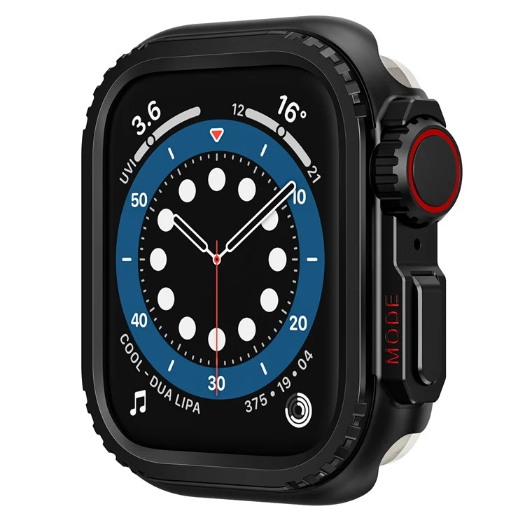 Capa de metal para Apple Watch SE (2023) / SE (2022) / SE / 6 / 5 / 4 44mm para Ultra 49mm Capa de transferência - Preto