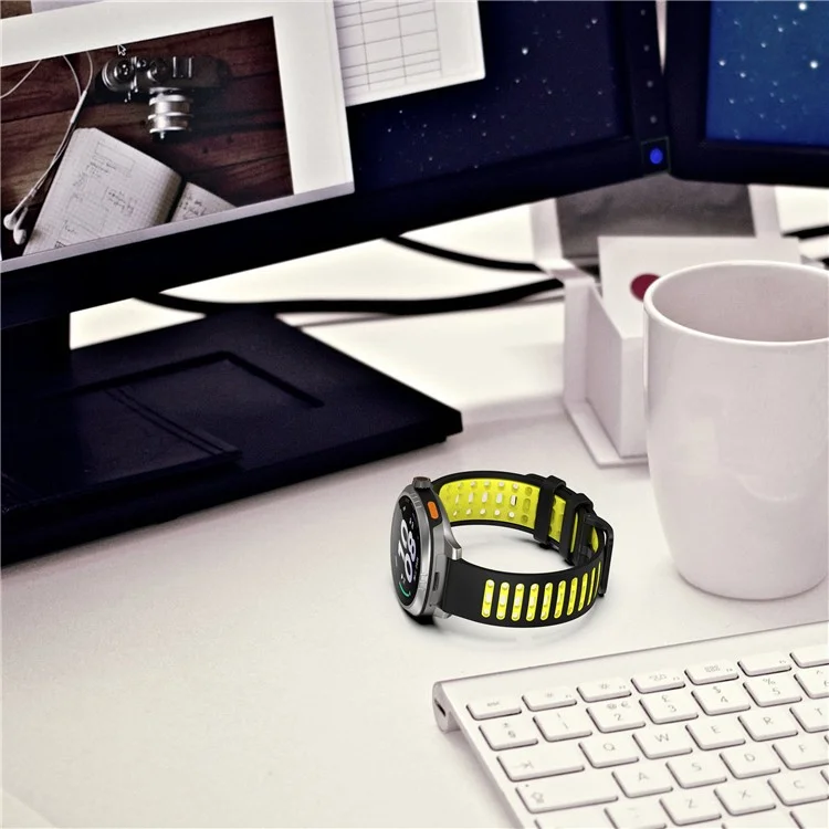For Xiaomi Watch S4 / Keep Watch Pilot 1 Watchband 22mm Dual Color Silicone Strap - Black / Lime

Для ремешка Xiaomi Watch S4 / Keep Watch Pilot 1 22 мм с двухцветным силиконовым ремешком - черный / лайм