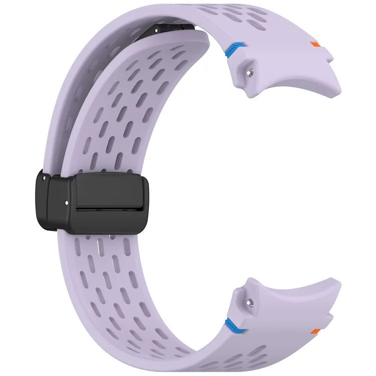 For Samsung Galaxy Watch7 / 6 / 5 / 4 / FE Replacement Band Adjustable Silicone Watch Strap - Purple