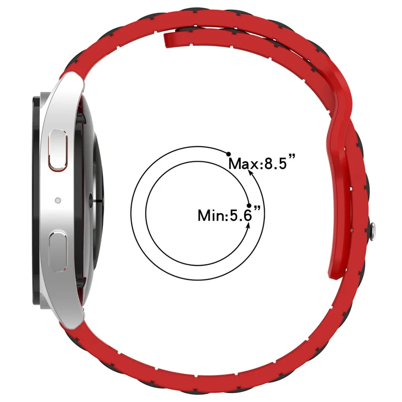 Silicone Strap for Samsung Galaxy Watch3 45mm  /  Galaxy Watch 46mm  /  Gear S3 Classic Universal 22mm Dual Color Watch Band - Black+Orange