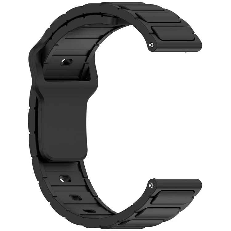 Silicone Strap for Samsung Galaxy Watch7 44mm 40mm / Watch6 44mm 40mm / Watch6 Classic 47mm 43mm Universal 20mm Watch Band - Black