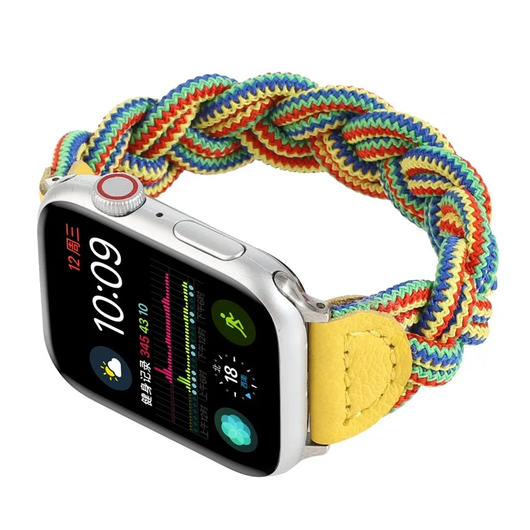 Banda elástica tejida de repuesto para reloj Apple Watch Series 10 42mm / 9 8 7 41mm / 6 5 4 SE SE (2022) SE (2023) 40mm / 3 2 1 38mm - Camuflaje amarillo