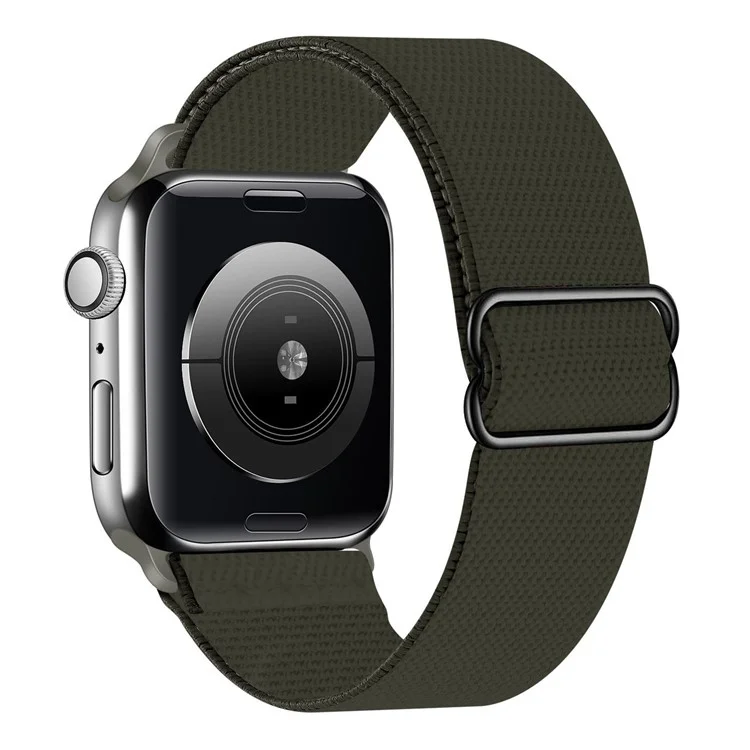 Bulk Purchasing Nylon Band For Apple Watch Series 10 9 8 7 SE 6 5 4 3 2 1 42mm 41mm 40mm 38mm Elastic Watch Strap - Army Green
