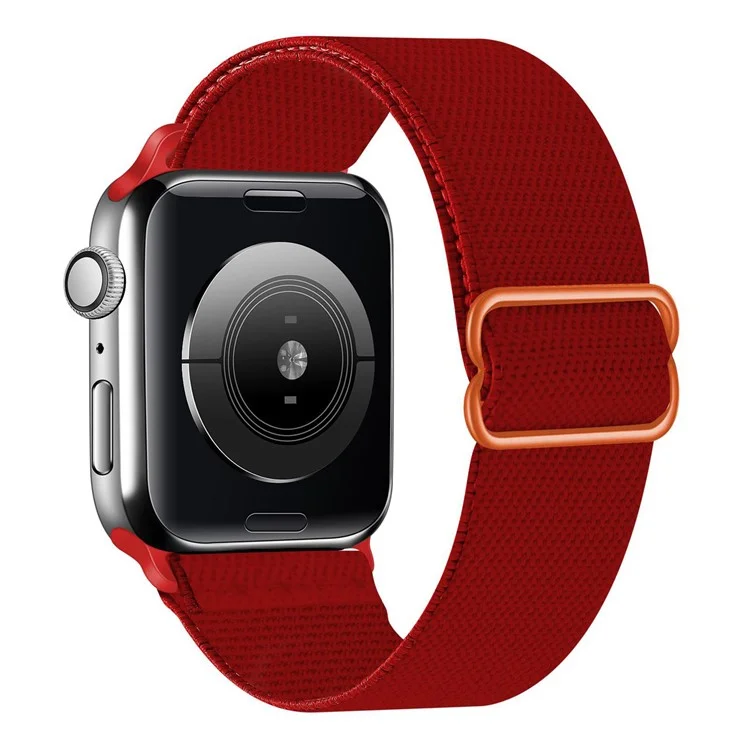 Bulk Purchasing Nylon Elastic Band For Apple Watch Series 10 Ultra 9 8 7 SE 6 5 4 3 2 1 46mm 49mm 41mm 44mm 42mm Watch Strap - Dark Red
