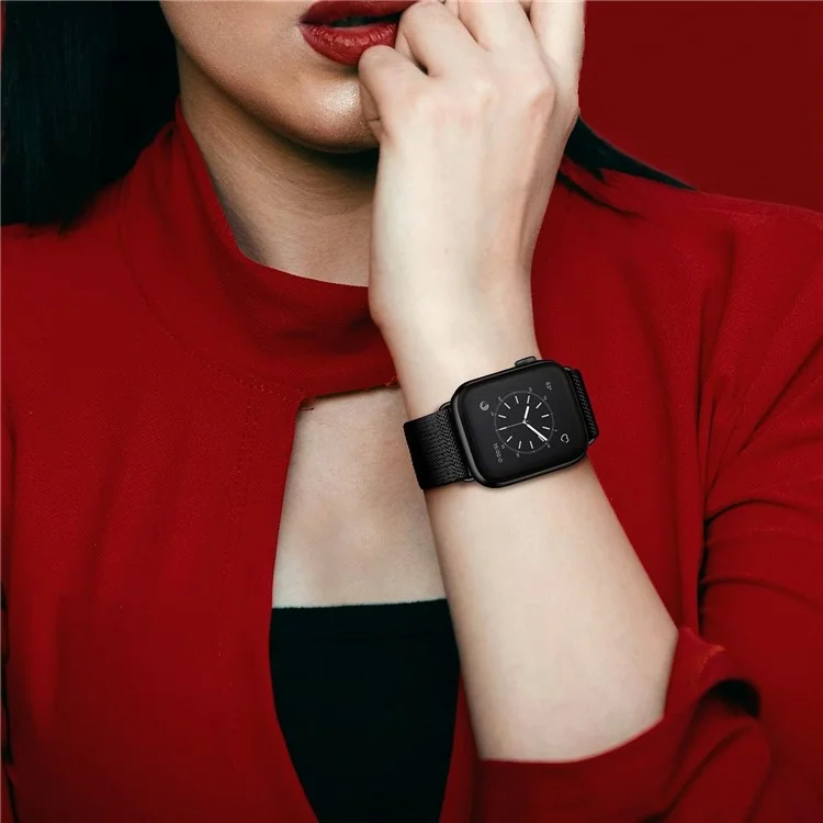Bulk Purchasing Nylon Elastic Band For Apple Watch Series 10 Ultra 9 8 7 SE 6 5 4 3 2 1 46mm 49mm 41mm 44mm 42mm Watch Strap - Dark Red