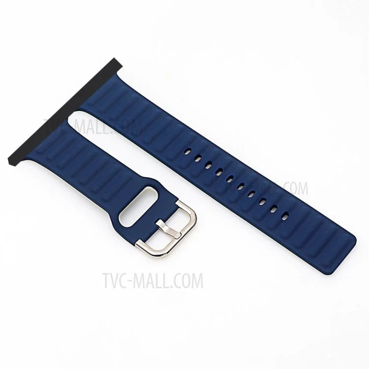 New Style Soft Silicone Watch Strap for Apple Watch Series 10 42mm / 9 8 7 41mm / 6 5 4 SE SE (2022) SE (2023) 40mm / 3 2 1 38mm - Midnight Blue