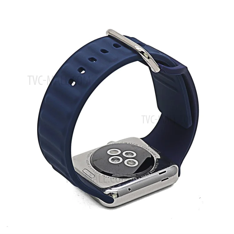 New Style Soft Silicone Watch Strap for Apple Watch Series 10 42mm / 9 8 7 41mm / 6 5 4 SE SE (2022) SE (2023) 40mm / 3 2 1 38mm - Midnight Blue