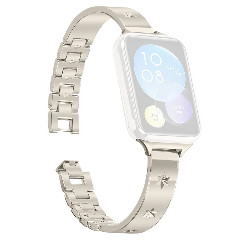 Replacement Strap for Xiaomi Smart Band 8 Pro Metal Watch Band Snowflake Pattern - Starlight