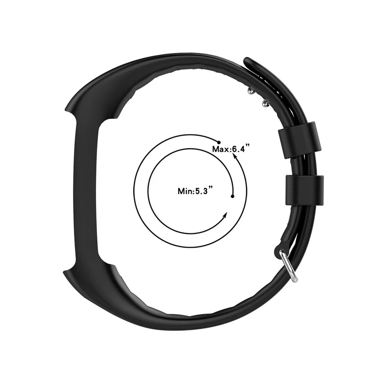 Bracelet de rechange en silicone doux pour POLAR A360 A370 Smart Watch - Noir