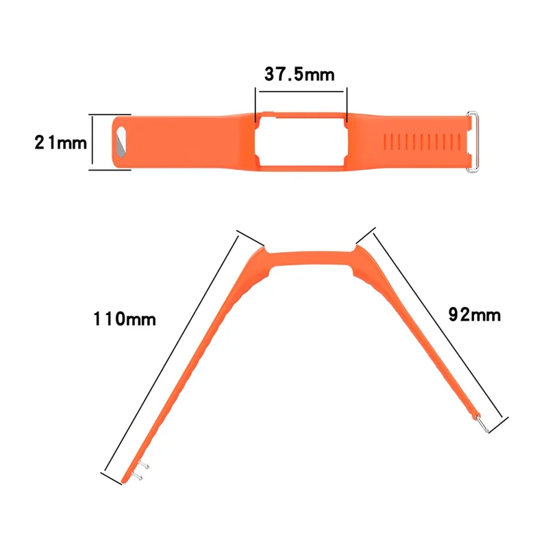 Soft Silicone Watch Band Replacement for POLAR A360 A370 Smart Watch - Orange