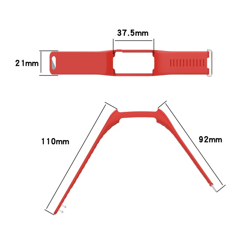 Soft Silicone Watch Band Replacement for POLAR A360 A370 Smart Watch - Red