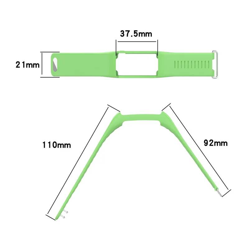 Soft Silicone Watch Band Replacement for POLAR A360 A370 Smart Watch - Green