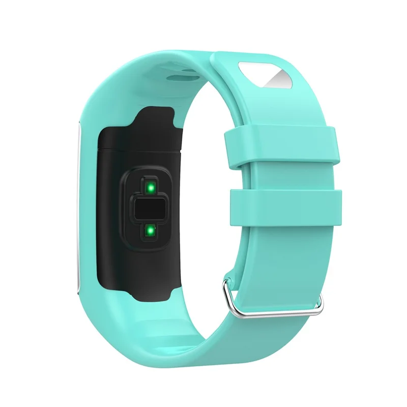 Soft Silicone Watch Band Replacement for POLAR A360 A370 Smart Watch - Cyan