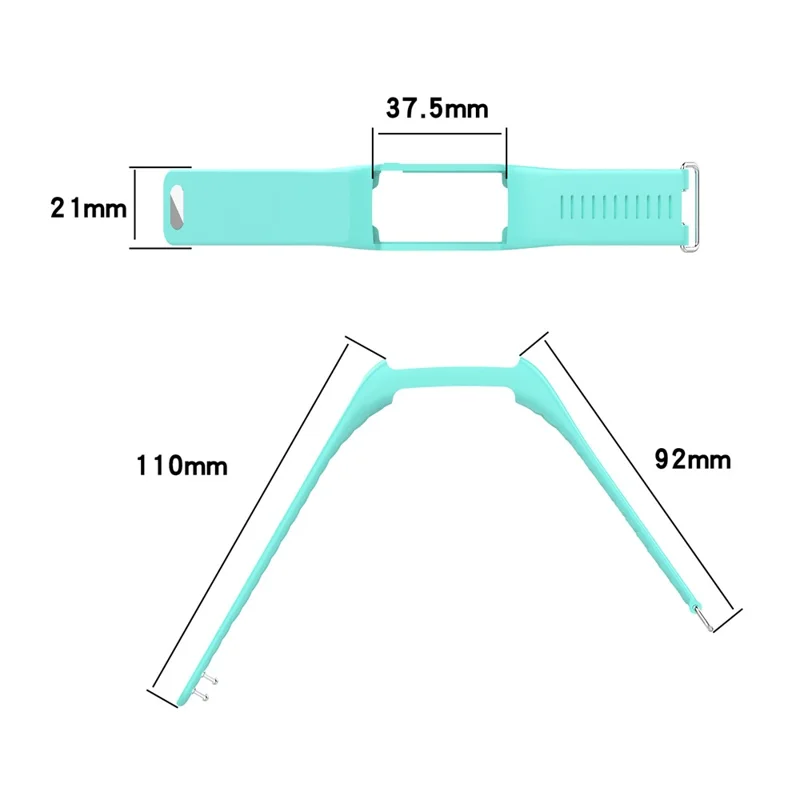 Soft Silicone Watch Band Replacement for POLAR A360 A370 Smart Watch - Cyan
