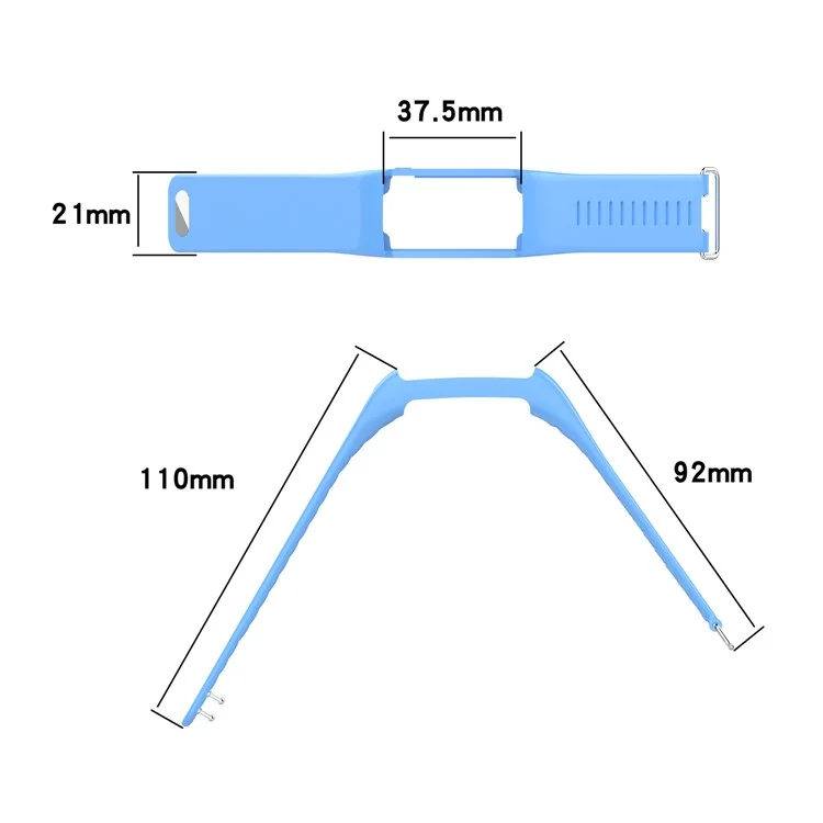 Soft Silicone Watch Band Replacement for POLAR A360 A370 Smart Watch - Sky Blue