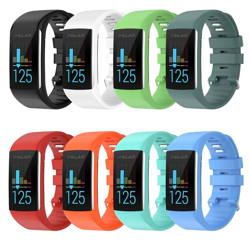 Cinturino in Silicone Morbido di Ricambio per POLAR A360 A370 Smart Watch - Verde Scuro