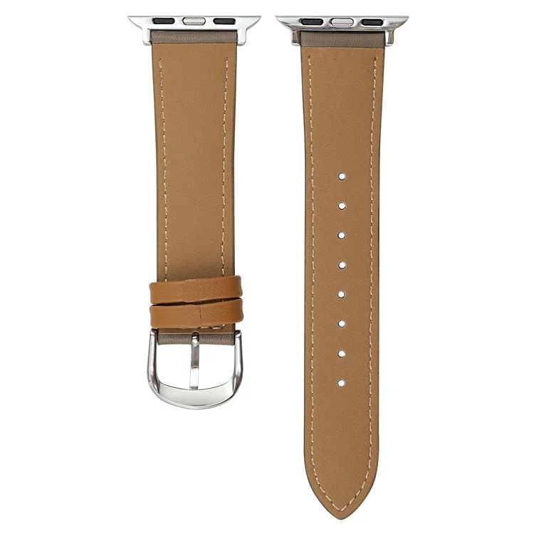 Embroidered Puppy Leather Strap for Apple Watch Series 10 46mm  /  Ultra 2  /  Ultra 49mm  /  9 8 7 45mm  /  SE (2023) SE (2022) SE 6 5 4 44mm  /  3 2 1 42mm - White