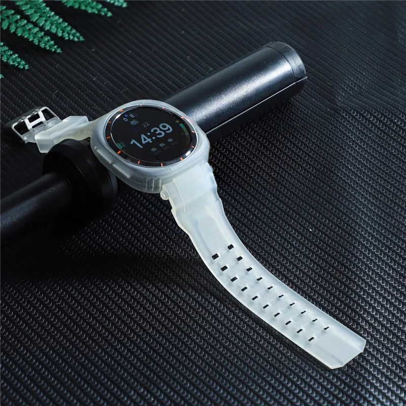 For Samsung Galaxy Watch Ultra 47mm Watch Strap TPU Band with PC Watch Case - Matte Transparent