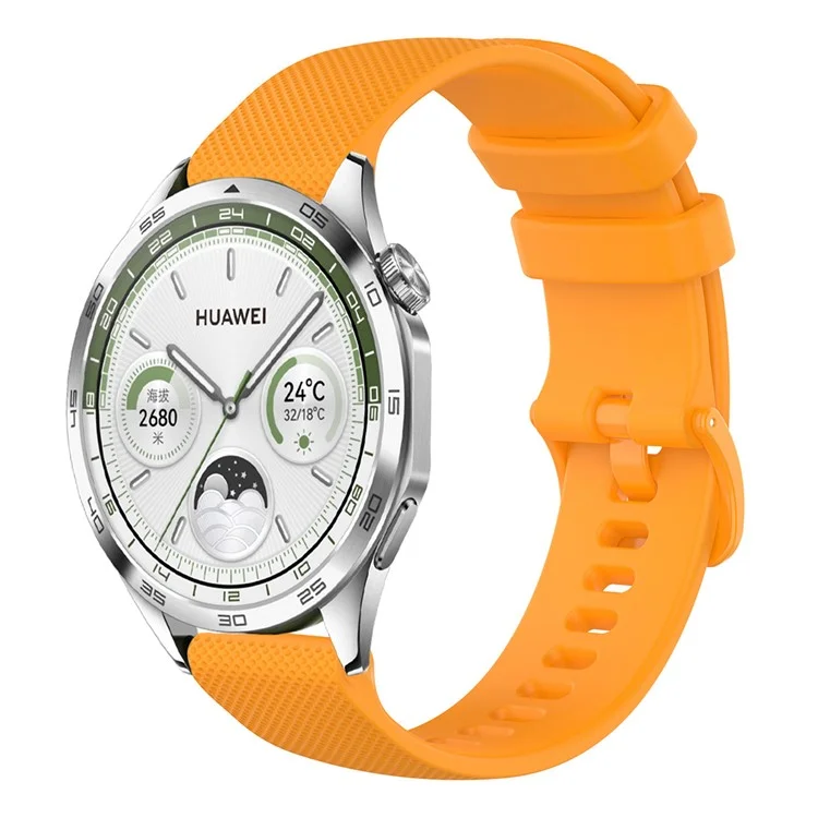 Bulk Purchasing Replacement Strap for Huawei Watch GT 5 Pro / GT 5 / GT 4 46mm Smart Watch Band Grid Texture - Yellow