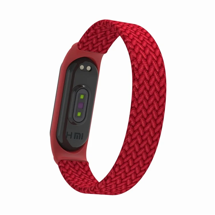 Elastic Nylon Armband Uhrengurt [größe: S] Für Xiaomi Mi Band 5 / 4 / 3 - Rot