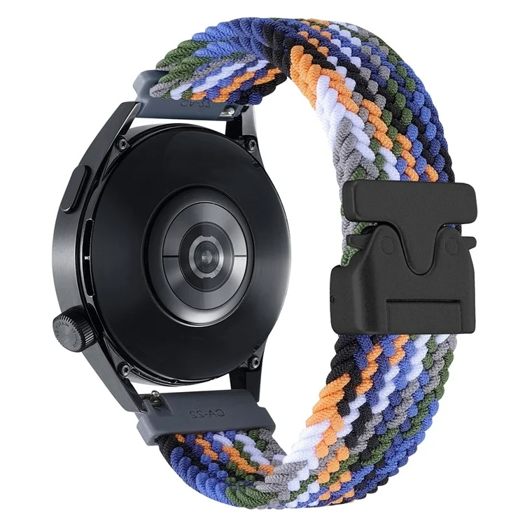 20mm universelles Armband mit Fallschirm-Schnalle, geflochten aus Nylon - Jeansblau