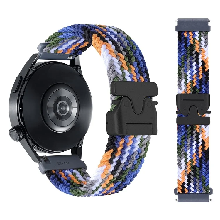 20mm universelles Armband mit Fallschirm-Schnalle, geflochten aus Nylon - Jeansblau