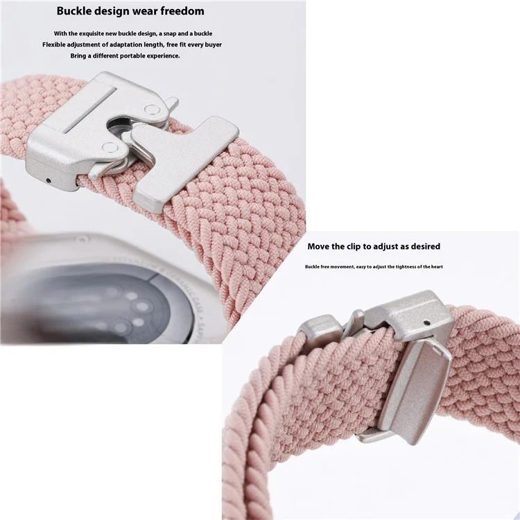 20mm universelles Armband mit Fallschirm-Schnalle, geflochten aus Nylon - Jeansblau