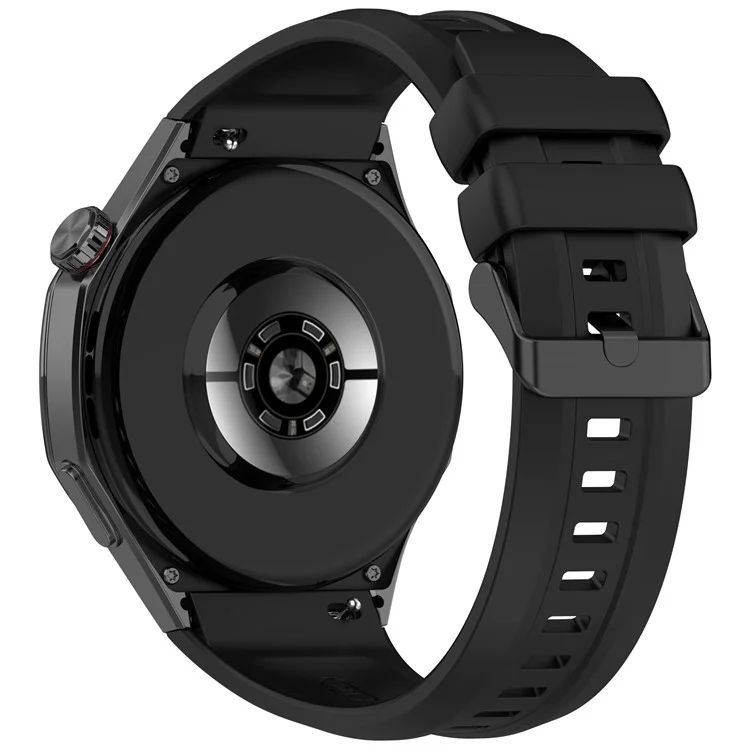 Para Huawei Watch GT 5 Pro 46mm Pulseira de Silicone Ajustável Comprimento Banda de Substituição - Preto