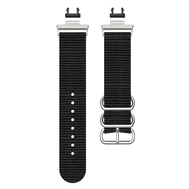 Nylon-Canvas-Armband-Ersatz für Huawei Watch Fit TIA-B09 - Schwarz