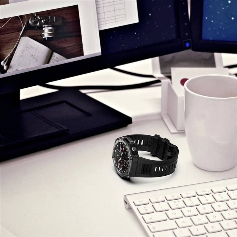 Bulk Purchasing For Huami Amazfit T-Rex 3 Watch Band Silicone Wrist Strap - Black