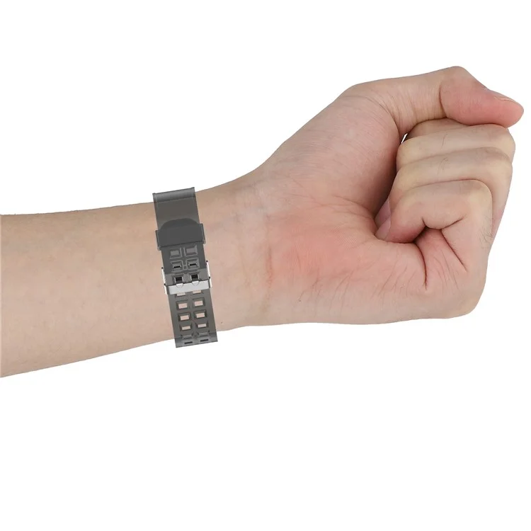 Compre em Quantidade Pulseira Integrada para Apple Watch Série 10 42mm Capa de Relógio de Silicone com Pulseira - Preto Transparente